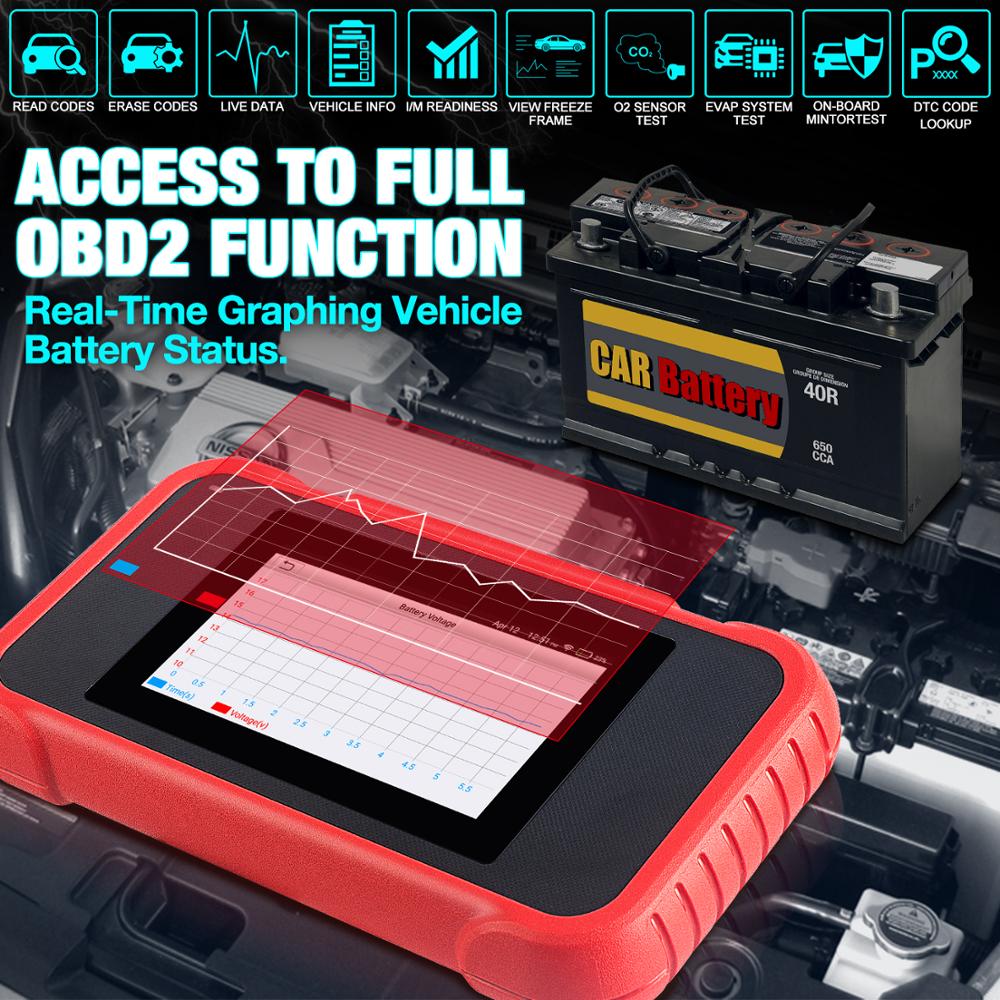 Launch CRP123E OBD2 ENG ABS Airbag SRS AT Auto Diagnostic Tool OBDII Code Reader Scanner free update