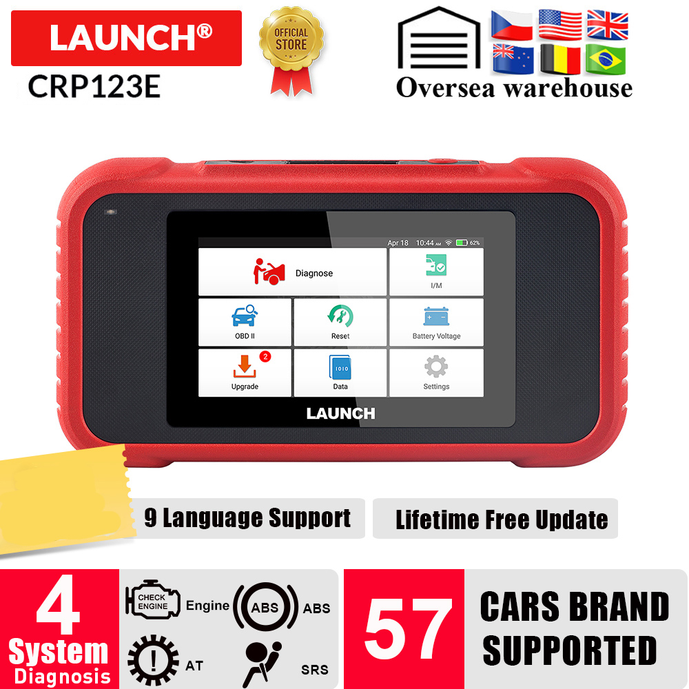 Launch CRP123E OBD2 ENG ABS Airbag SRS AT Auto Diagnostic Tool OBDII Code Reader Scanner free update