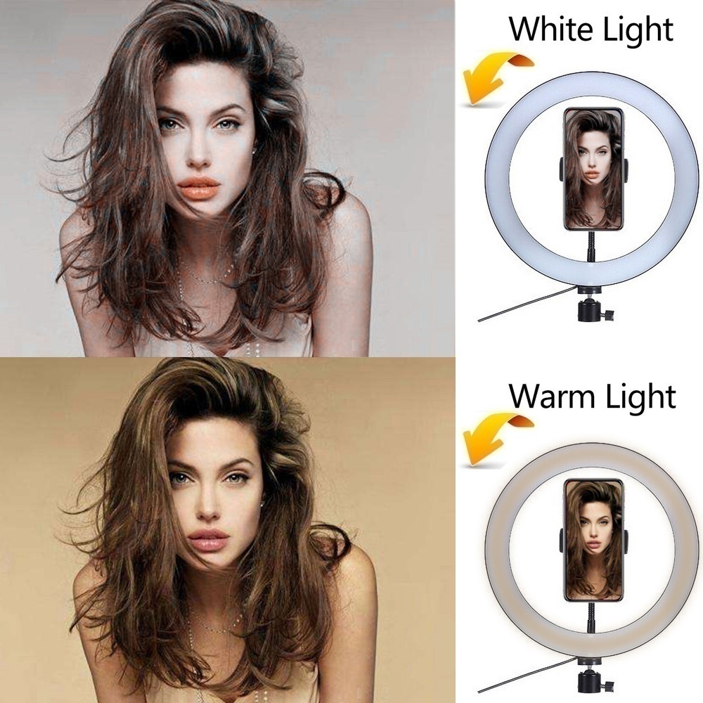 26cm Photography Dimmable Ring Light Makeup Led Fill Light Lamp For LiveVideo Phone Holder Tripod