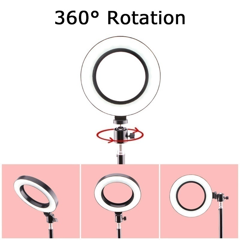 26cm Photography Dimmable Ring Light Makeup Led Fill Light Lamp For LiveVideo Phone Holder Tripod