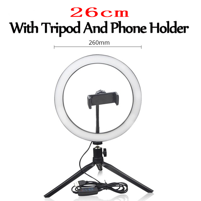 Phone LED Light Ring Selfie Ring lamp Photography Video Live Desk Fill light Photo light