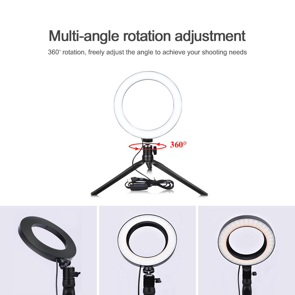 Phone LED Light Ring Selfie Ring lamp Photography Video Live Desk Fill light Photo light