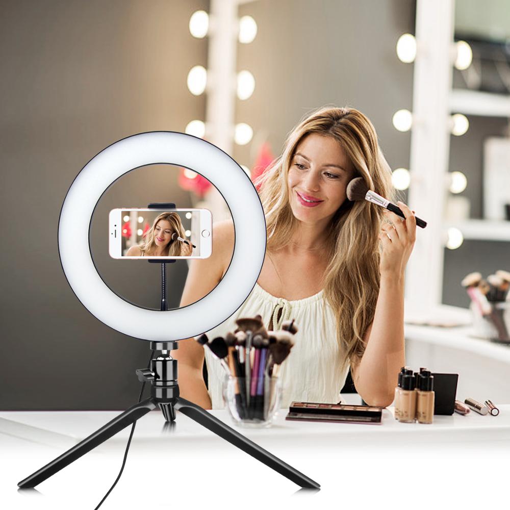 Phone LED Light Ring Selfie Ring lamp Photography Video Live Desk Fill light Photo light