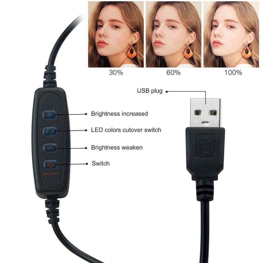 Phone LED Light Ring Selfie Ring lamp Photography Video Live Desk Fill light Photo light