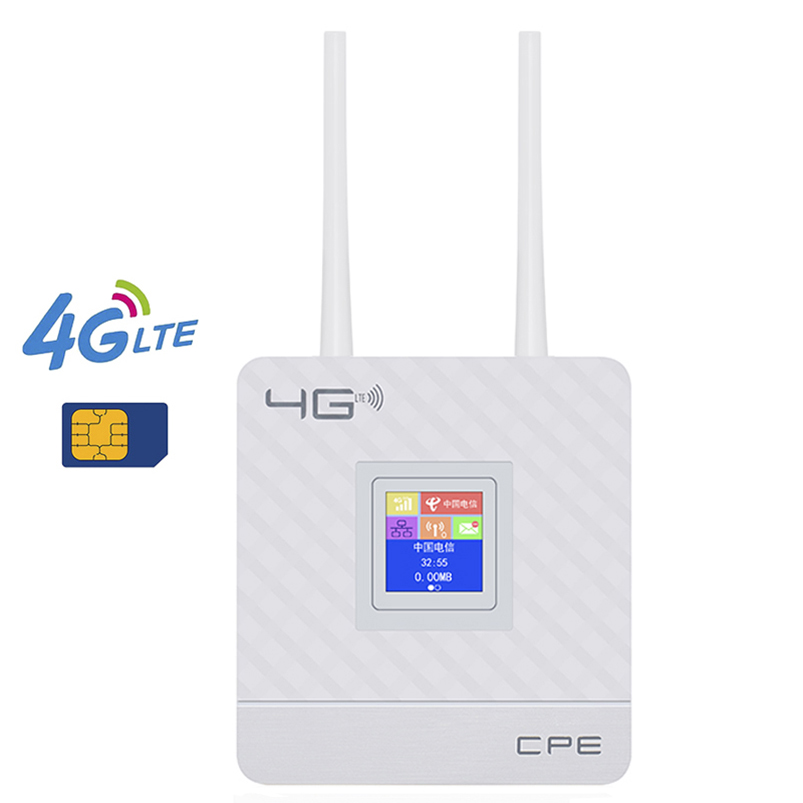 Wireless CPE 4G Wifi Router Gateway Global Unlock External Antennas SIM Card Slot WAN/LAN Port