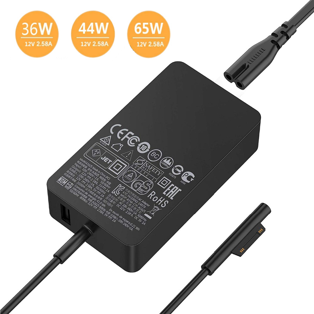 Surface Pro 36/44/65W Tablet Charger Plug Power Adapter for Microsoft Surface pro 3/4/5