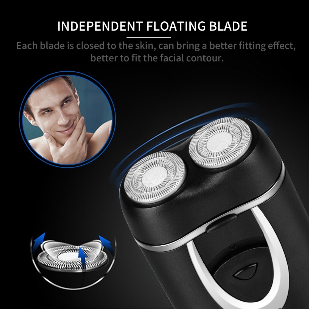 Portable Dual-Blade Electric Shaver Rechargeable Razor beard shaving machine trimmer for Men