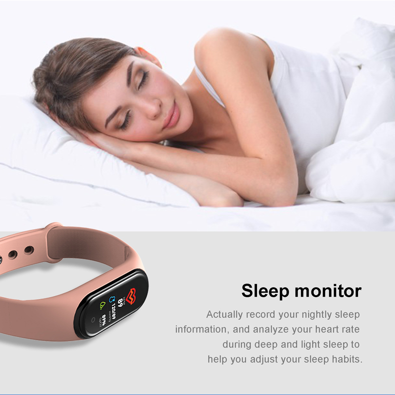 Boby Temperature monitor Smart band Fitness Tracker Watch Sport bracelet Heart Rate Blood Pressure