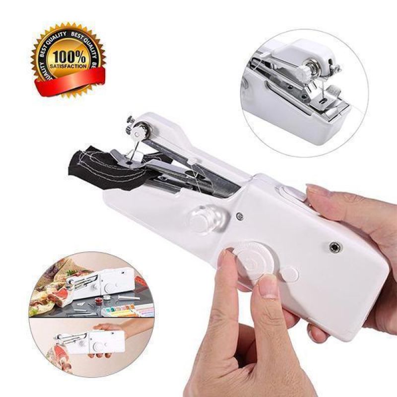 Electronic Handheld Sewing Machine Portable Household Sew Needlework Cordless Clothes Fabrics