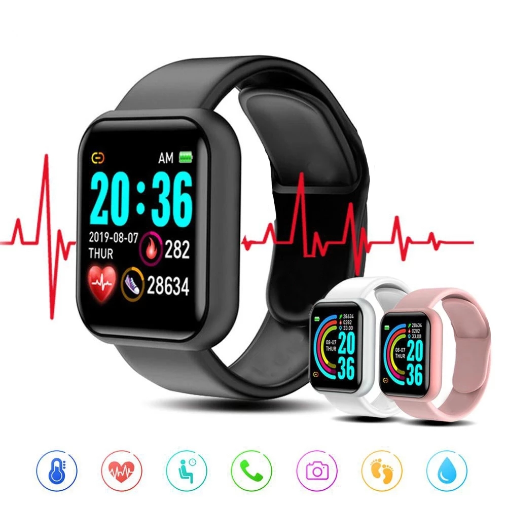 Smart Watch Wristband Blood Pressure Heart Rate Android Pedometer Waterproof Sports Smart Band