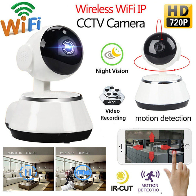 Wireless WiFi 720P HD Security Monitoring CCTV IP Camera IR Night Vision Live Webcam for Home Office