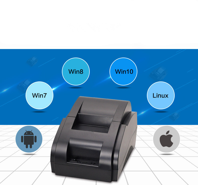 USB Bluetooth Interface POS 58mm Thermal Barcode Printer Receipt Bill Printer Ticket Thermal Printer