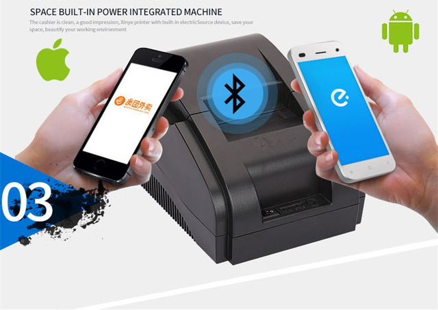 USB Bluetooth Interface POS 58mm Thermal Barcode Printer Receipt Bill Printer Ticket Thermal Printer