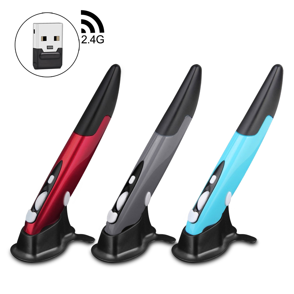 Wireless Mouse Optical Pen Mouse Laser Pointer Adjustable for Laptops Desktops Computer PPT PC