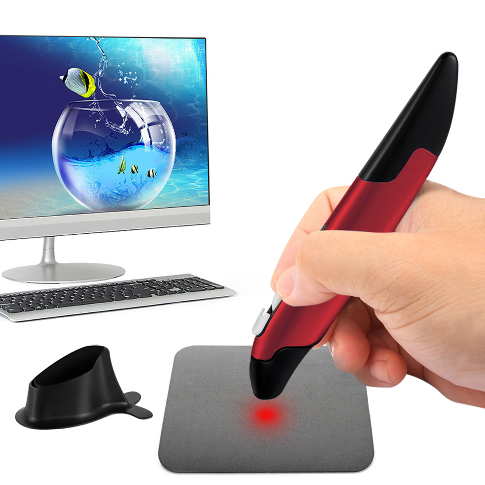 Wireless Mouse Optical Pen Mouse Laser Pointer Adjustable for Laptops Desktops Computer PPT PC