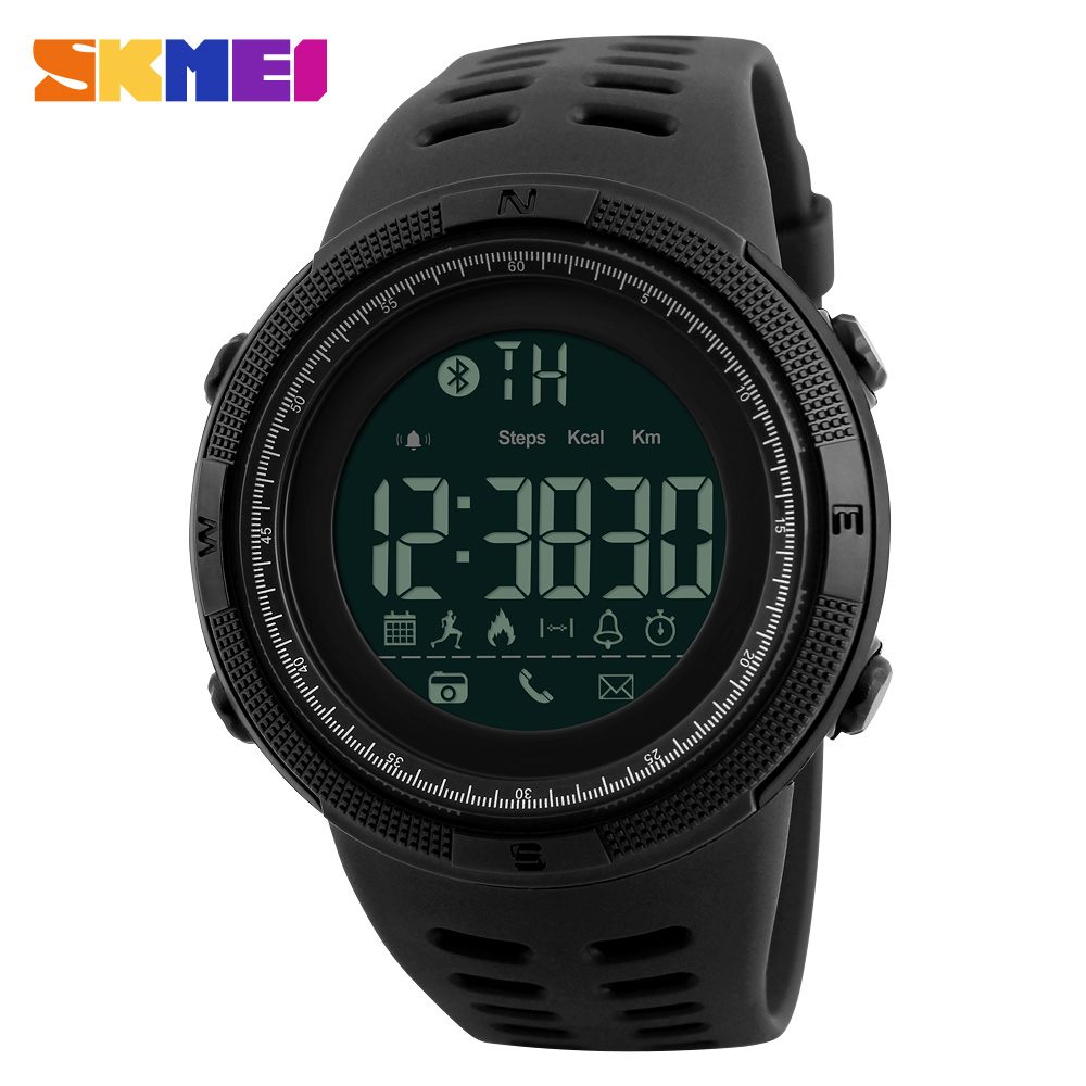 SKMEI Men Smart Watch Calories Pedometer Reminder Digital Sports Waterproof Watches For IOS Androidf