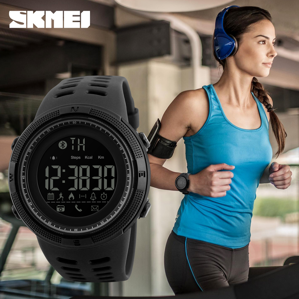 SKMEI Men Smart Watch Calories Pedometer Reminder Digital Sports Waterproof Watches For IOS Androidf