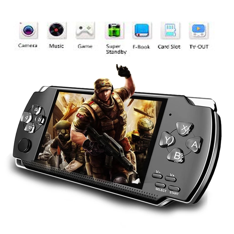 Game Console 8gb MP4 Player 4.3 inch Game Player Support For Camera Video E-book Games TF Card MP3