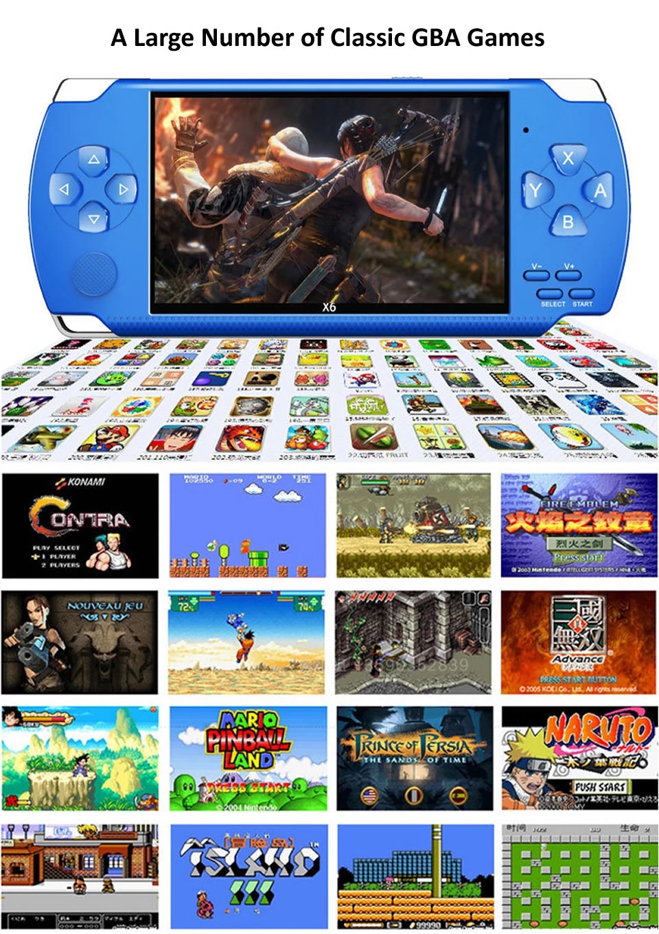 Game Console 8gb MP4 Player 4.3 inch Game Player Support For Camera Video E-book Games TF Card MP3