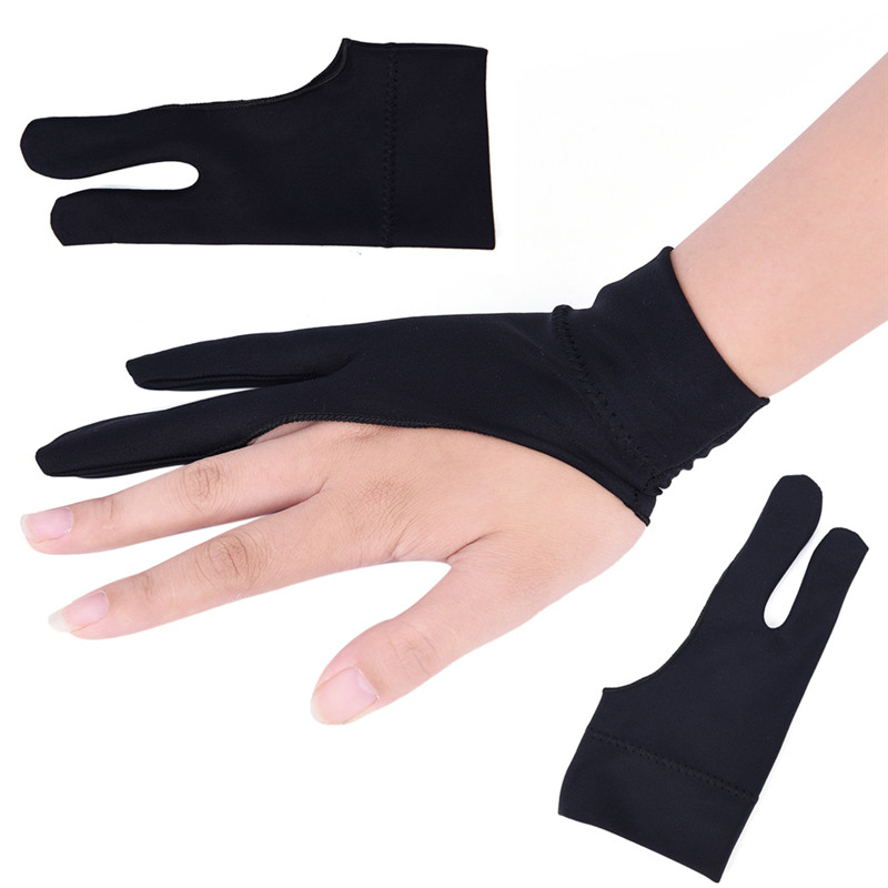 Artist Drawing Glove For Any Graphics Drawing Tablet 2 Finger Anti-fouling both For Hand