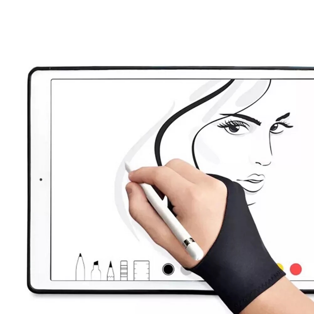 Artist Drawing Glove For Any Graphics Drawing Tablet 2 Finger Anti-fouling both For Hand
