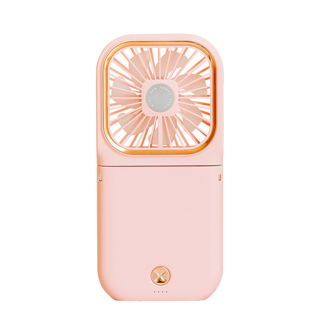 Cooling Fan Foldable Neck Hanging Power Bank Fan USB Mini Handheld Folding Outdoor Small Fan