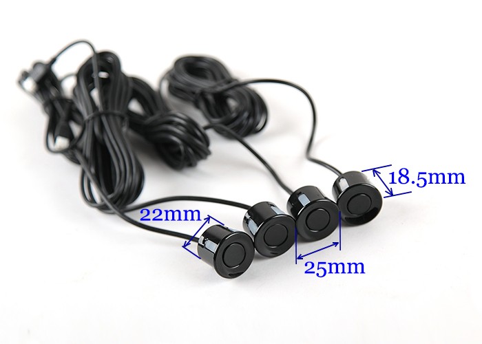 4 Sensors Buzzer 22mm Car Parking Sensor Kit Reverse Backup Radar Sound Alert Indicator Probe System