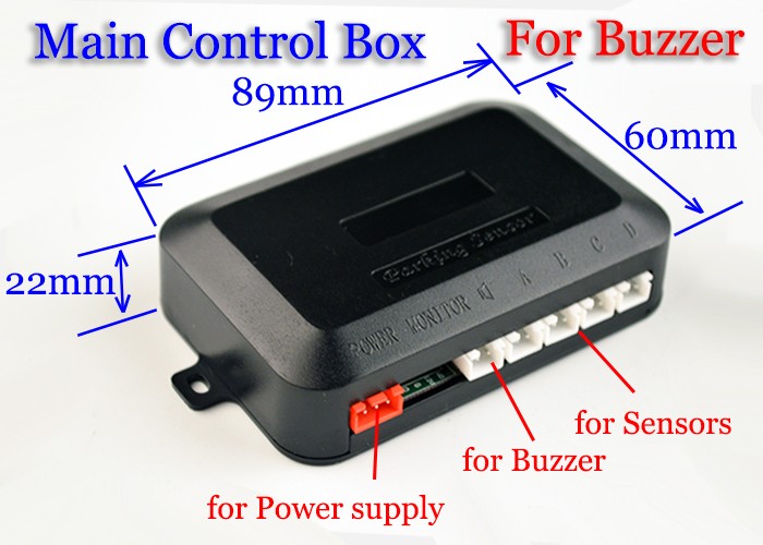 4 Sensors Buzzer 22mm Car Parking Sensor Kit Reverse Backup Radar Sound Alert Indicator Probe System
