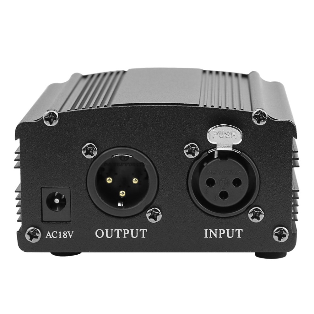 48V Phantom Power For Condenser Microphone Studio Karaoke Supply Equipment Audio Adapter DC Power