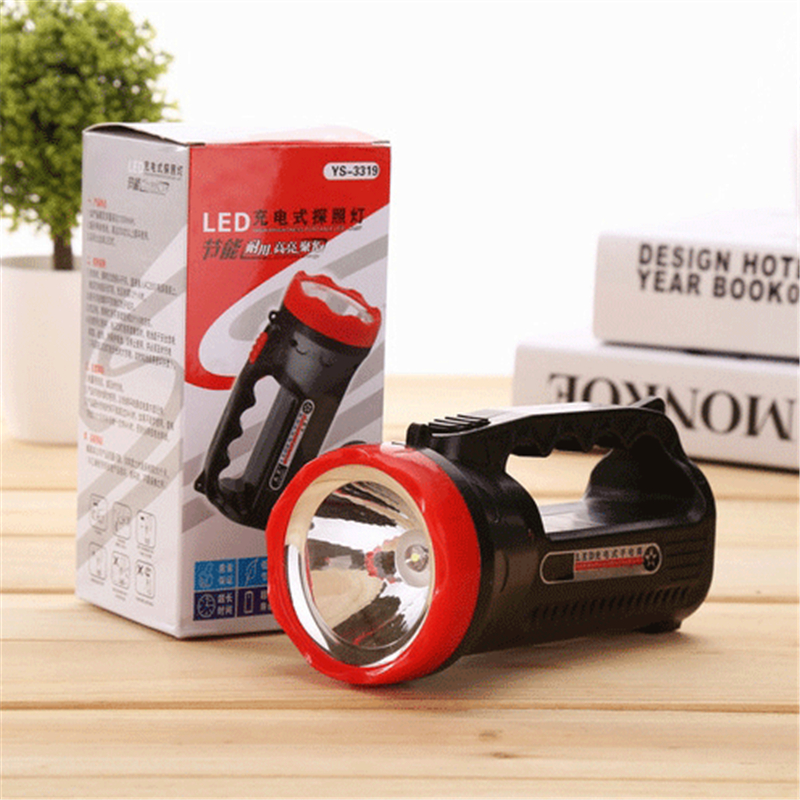 Handheld Flashlight Led Rechargeable Spotlight Portable Outdoor Camping Field Lantern Searchlight