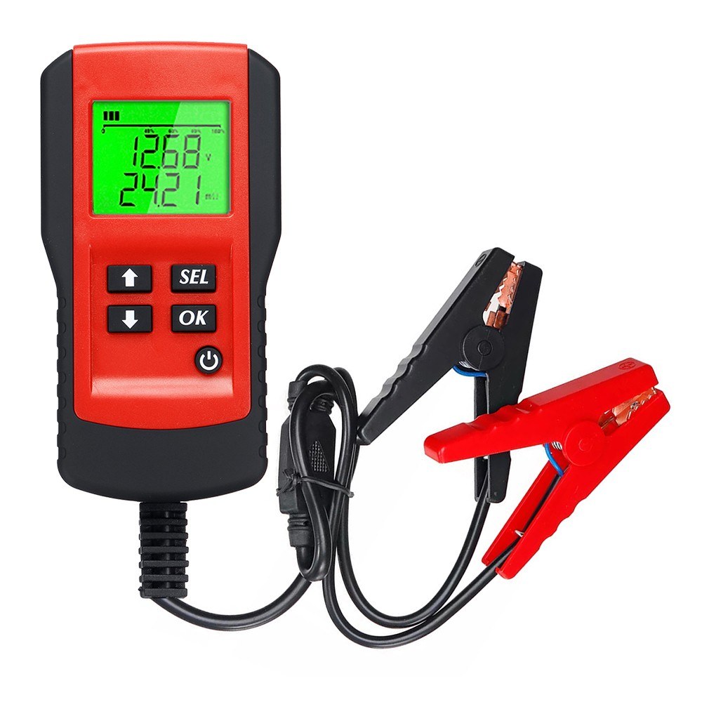 Digital 12V Car Battery Tester Load Test and Analyzer of Battery Life Percentage Deep Cycle Battery