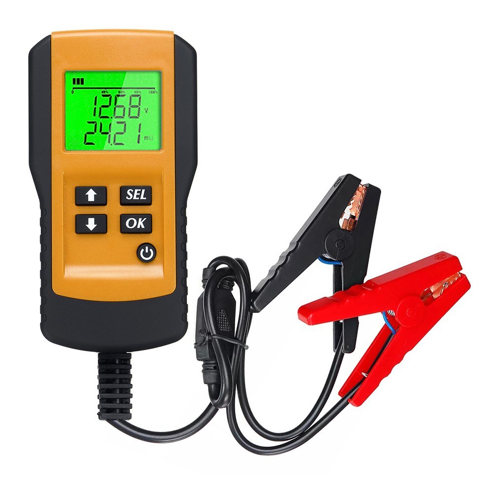 Digital 12V Car Battery Tester Load Test and Analyzer of Battery Life Percentage Deep Cycle Battery