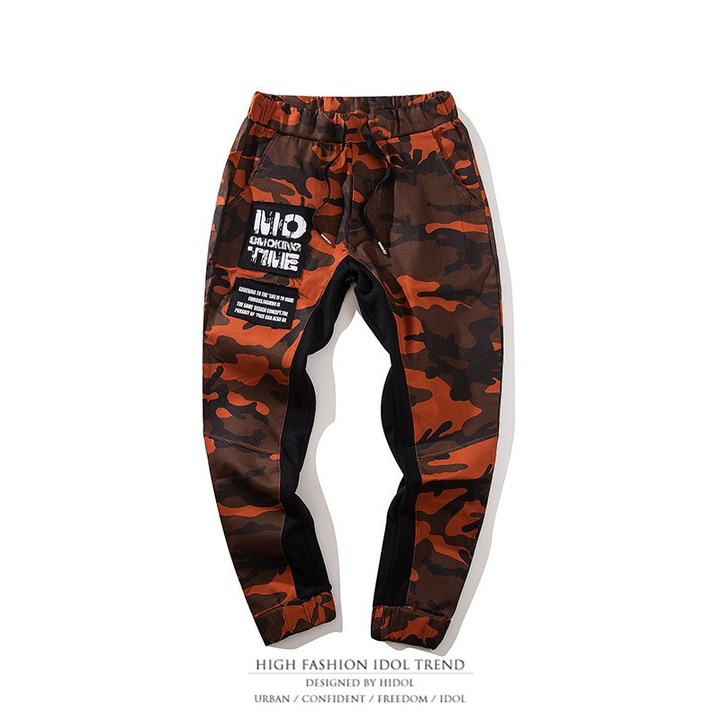 colored camo joggers