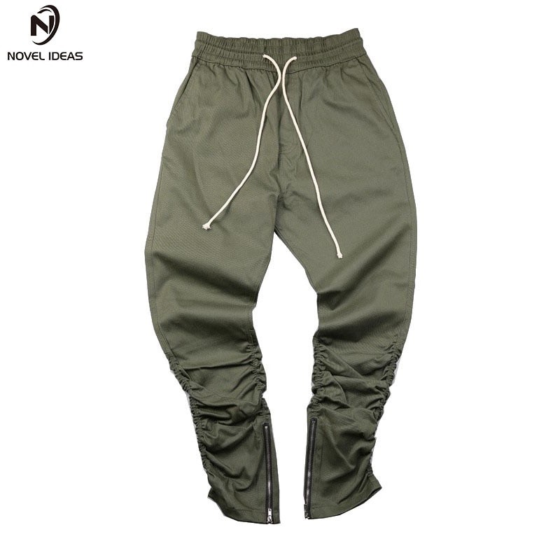 green chino joggers