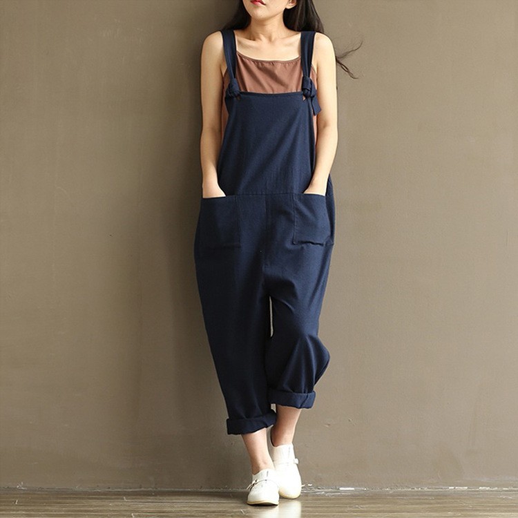 white linen plus size jumpsuit
