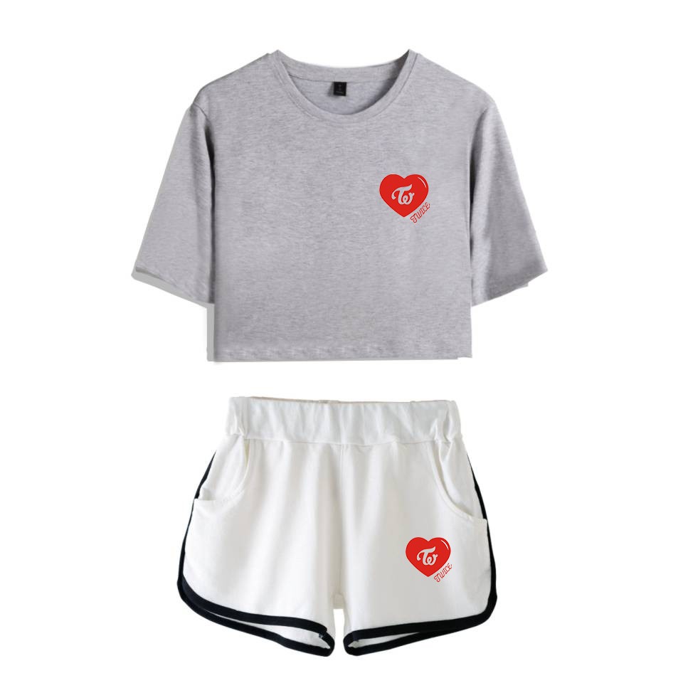 L, Dark Blue New Kpop Cotton Twice Shorts Plants for Twice Fans