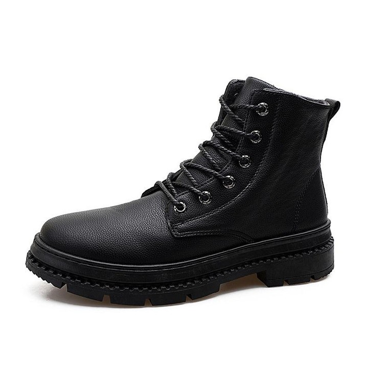 mens black work boots with zipper