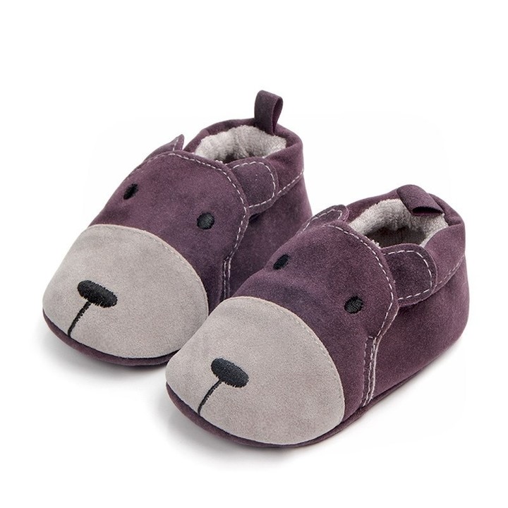 Baby Toddlers Kids Indoor Slipper Shoe Socks Moccasins NON SKID GREEN GREY Age