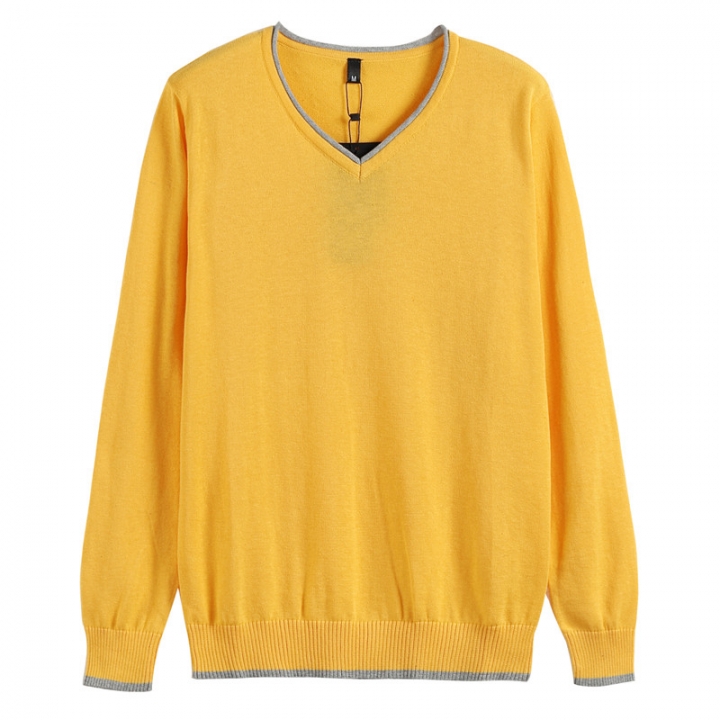 yellow pullover men