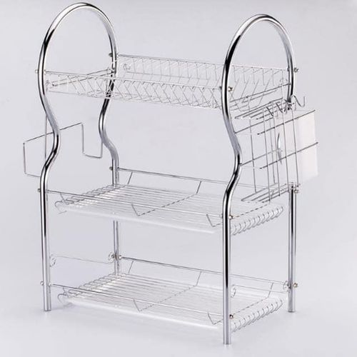 3 Layer Tier Stainless Steel Dish Drainer Drying Rack