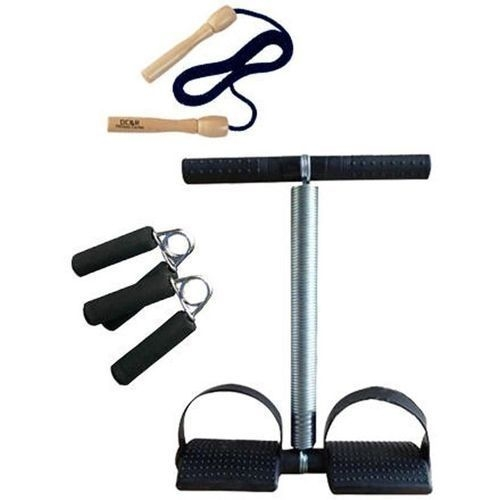 Tummy Trimmer plus FREE skipping rope and Hand grip black