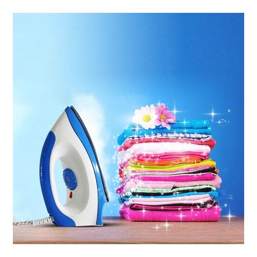Lyons Dry Iron Box - HD198A - White &amp; Blue- 1000w- Non sttick