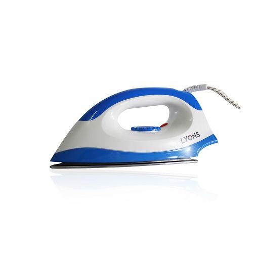 Lyons Dry Iron Box - HD198A - White &amp; Blue- 1000w- Non sttick