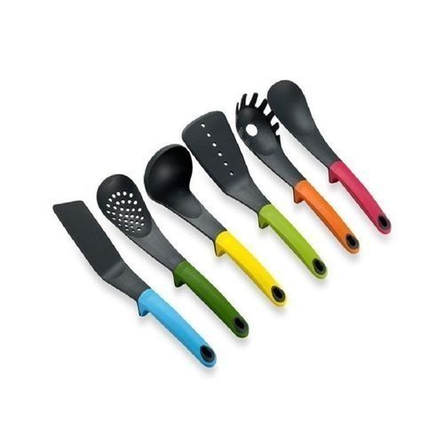 6 Piece - Non-Stick Kitchen Dining Cooking Spoons Set - Multicolour- Non-melting.