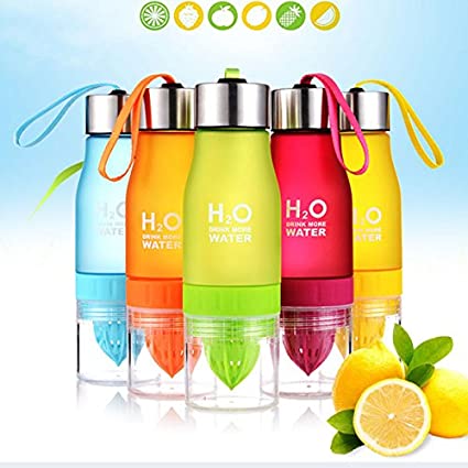 H2O Drink More Water Drinking water Bottle- lemon/ fruit infusion bottle- 600 ml