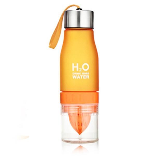 H2O Drink More Water Drinking water Bottle- lemon/ fruit infusion bottle- 600 ml