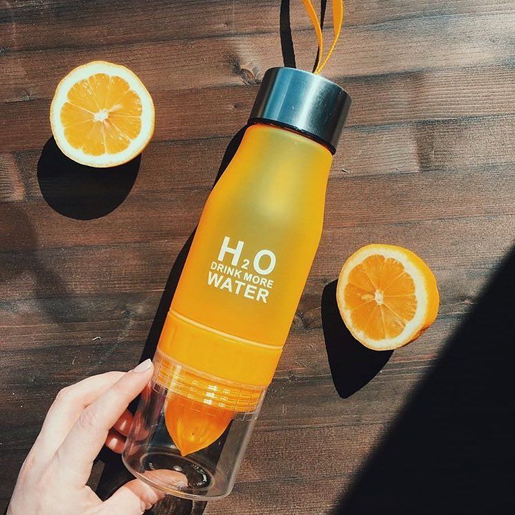 H2O Drink More Water Drinking water Bottle- lemon/ fruit infusion bottle- 600 ml