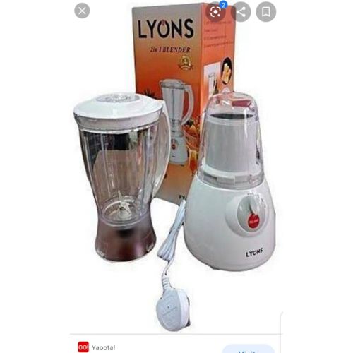 Lyons electric blender 2 in1  FY-Y44- 1. 5 Litres- grinder/ chopper/ blender- 340 Watts