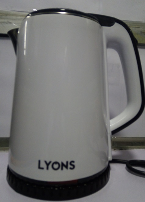 lyons electric kettle 1.8 litres- white