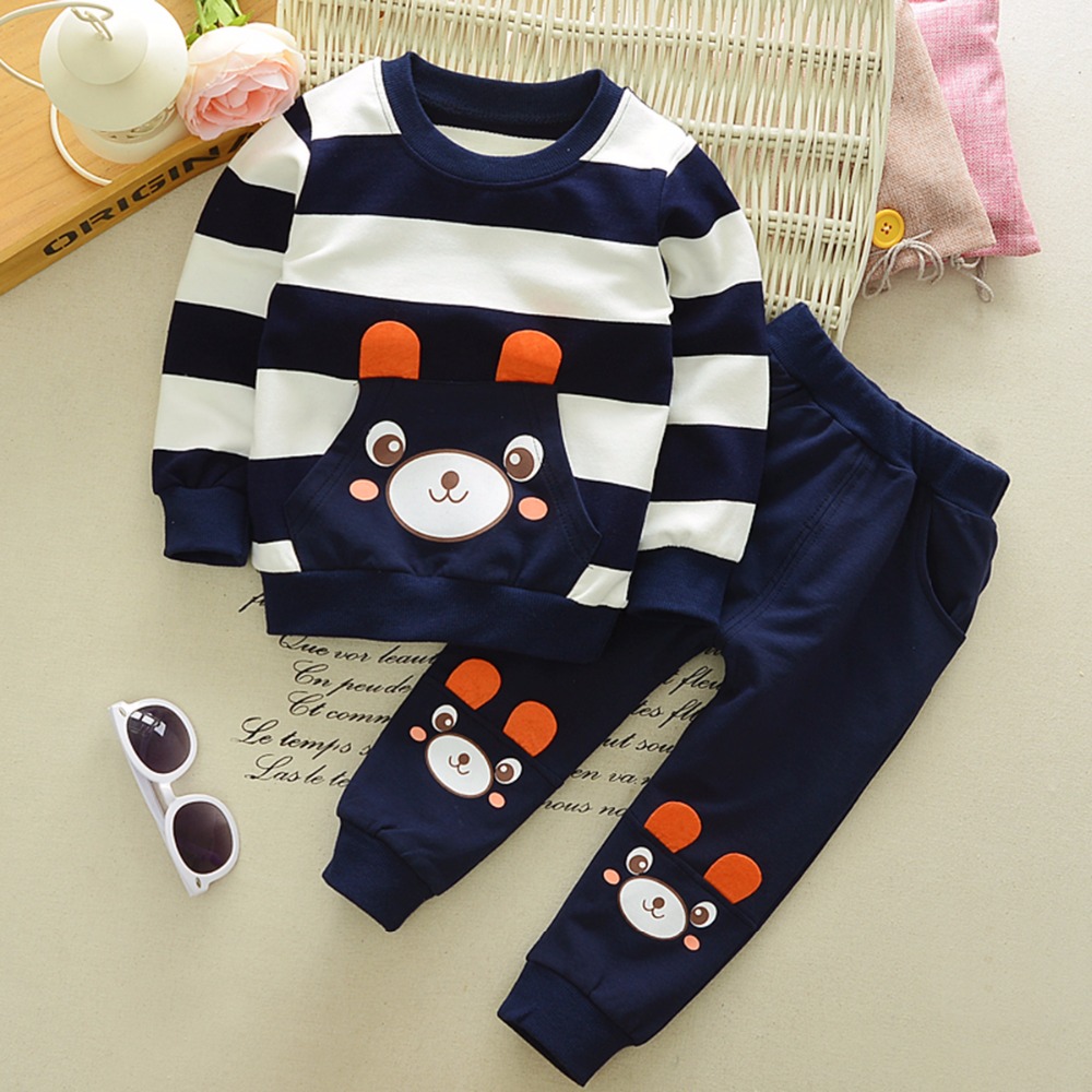 High quality Bear Kids Clothes Baby Clothing Set Toddler Boy Boutique Kids Costume suits